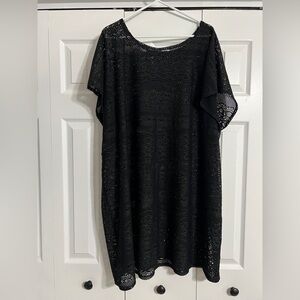 Terra & Sky Black Lace Swim Cover-Up